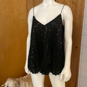 Banana Republic size Small Tall sequin & pleats top